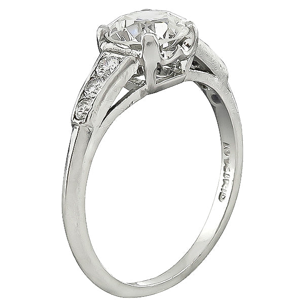 Vintage GIA Certified 1.14ct Diamond Engagement Ring