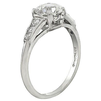 Vintage GIA Certified 1.14ct Diamond Engagement Ring