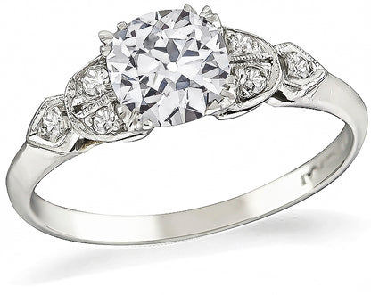 Vintage GIA Certified 1.15ct Diamond Engagement Ring