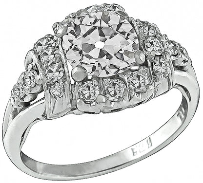 Vintage GIA Certified 1.17ct Diamond Engagement Ring