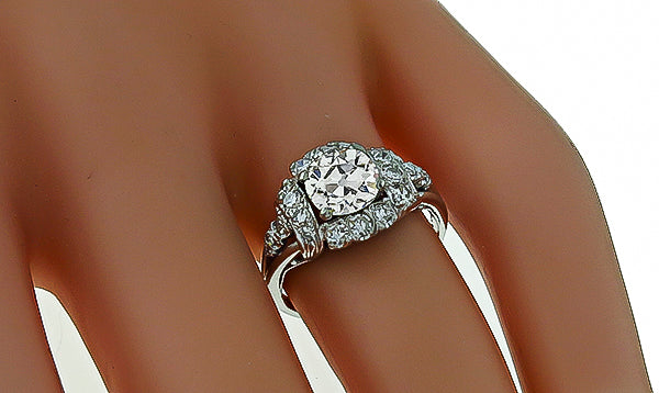 Vintage GIA Certified 1.17ct Diamond Engagement Ring