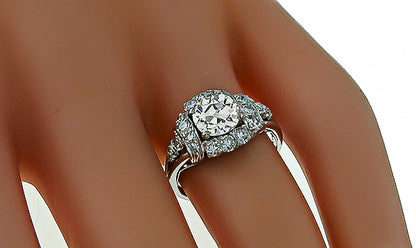 Vintage GIA Certified 1.17ct Diamond Engagement Ring