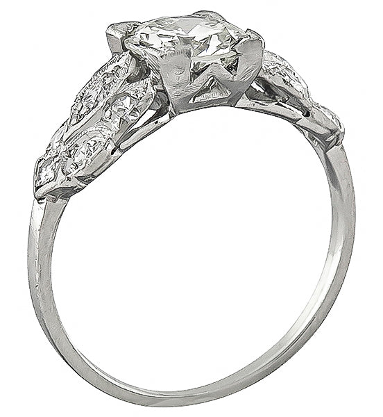 Vintage GIA Certified 1.20ct Diamond Engagement Ring