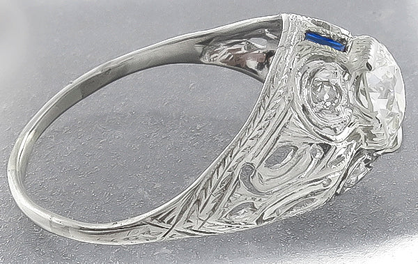 Vintage GIA Certified 1.23ct Diamond Engagement Ring