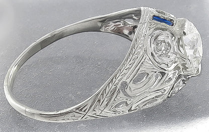 Vintage GIA Certified 1.23ct Diamond Engagement Ring