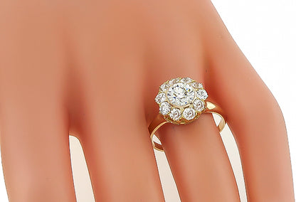 Vintage GIA Certified 1.23ct Diamond Engagement Ring