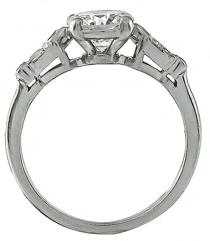 Vintage GIA Certified 1.28ct Diamond Engagement Ring