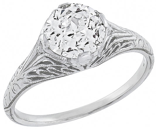 Vintage GIA Certified 1.39ct Diamond Engagement Ring