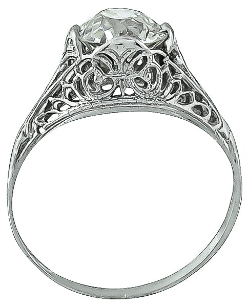 Vintage GIA Certified 1.41ct Diamond Engagement Ring