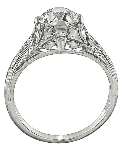 Vintage GIA Certified 1.50ct Diamond Engagement Ring