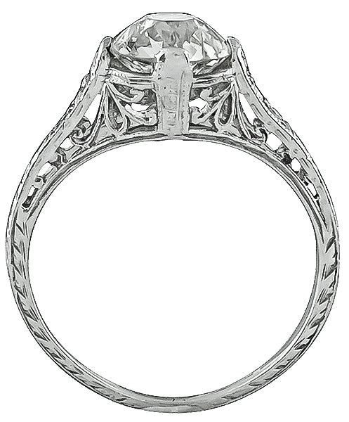 Vintage GIA Certified 1.53ct Diamond Engagement Ring