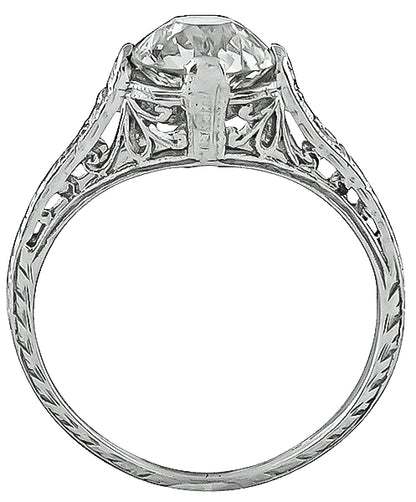 Vintage GIA Certified 1.53ct Diamond Engagement Ring