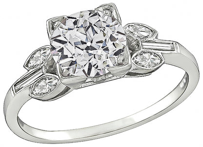 Vintage GIA Certified 1.56ct Diamond Engagement Ring