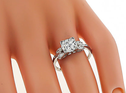 Vintage GIA Certified 1.56ct Diamond Engagement Ring