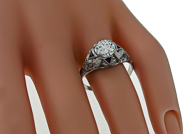 Vintage GIA Certified 1.57ct Diamond Engagement Ring