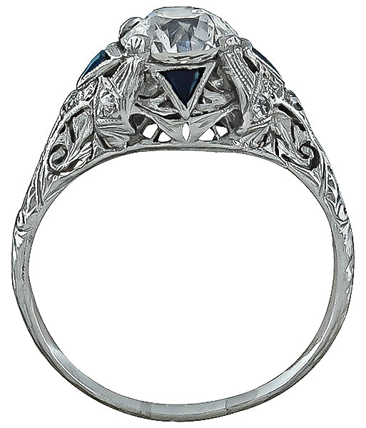 Vintage GIA Certified 1.57ct Diamond Engagement Ring