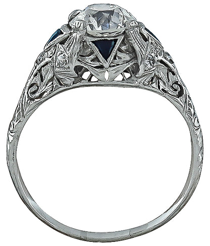 Vintage GIA Certified 1.57ct Diamond Engagement Ring