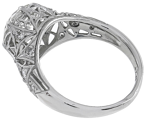 Vintage GIA Certified 1.70ct Diamond Engagement Ring