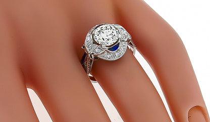 Vintage GIA Certified 1.78ct Diamond Engagement Ring