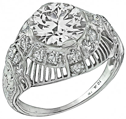 Vintage GIA Certified 1.88ct Diamond Engagement Ring