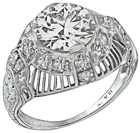 Vintage GIA Certified 1.88ct Diamond Engagement Ring