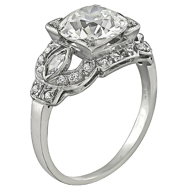 Vintage GIA Certified 2.24ct Diamond Engagement Ring