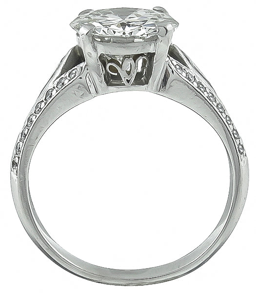 Vintage GIA Certified 2.29ct Diamond Engagement Ring