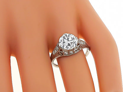 Vintage GIA Certified 2.53ct Diamond Engagement Ring