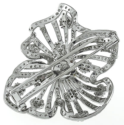 Vintage Mabe Pearl 4.00ct Diamond Pin