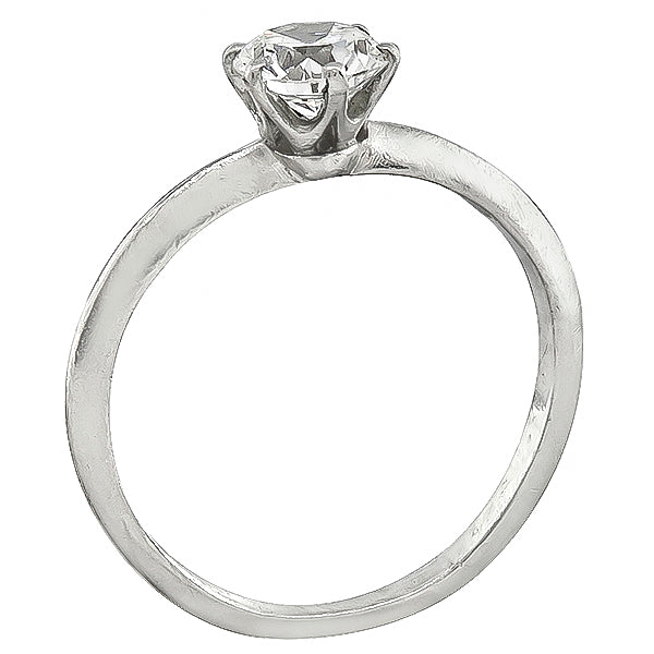 Vintage Tiffany & Co GIA 0.57ct Diamond Solitaire Engagement Ring