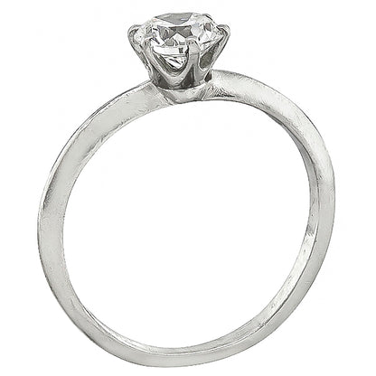 Vintage Tiffany & Co GIA 0.57ct Diamond Solitaire Engagement Ring