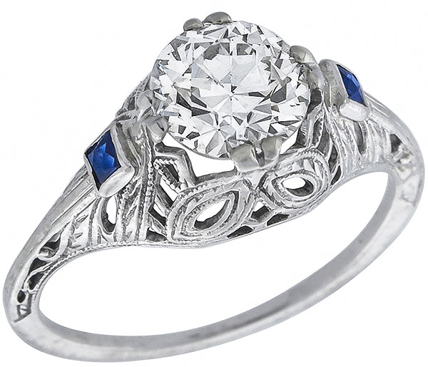 Vintage1.23ct Diamond Engagement Ring