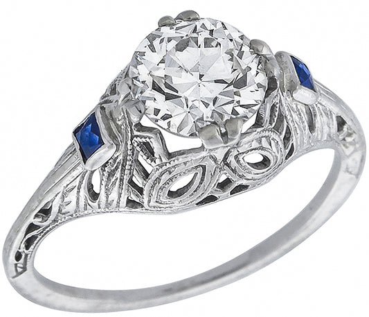 Vintage1.23ct Diamond Engagement Ring