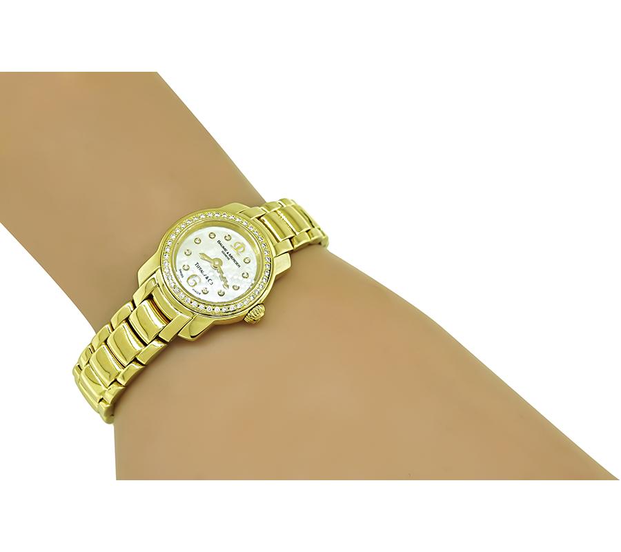 Vintage Baume & Mercier Diamond Gold Ladies Watch
