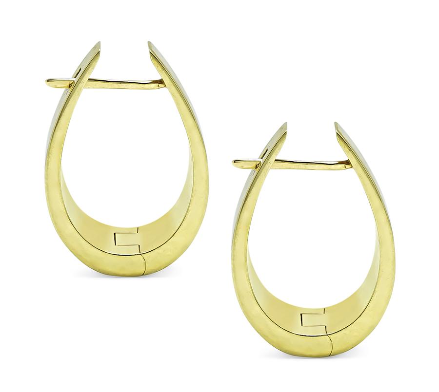 Vintage Cartier 18k gold earrings signed Spain classic luxury