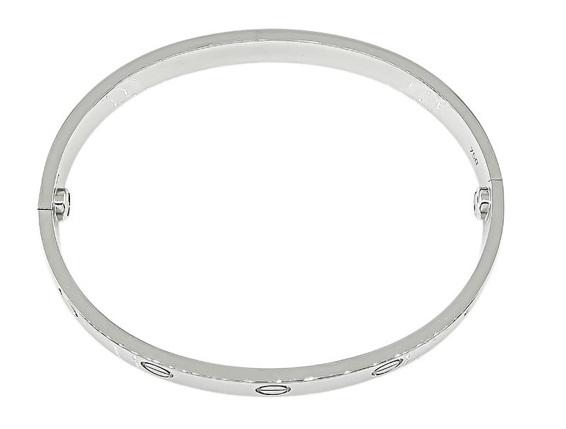 Vintage Cartier White Gold Love Bangle