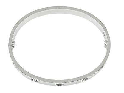 Vintage Cartier White Gold Love Bangle
