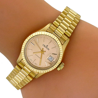 Vintage Croton Pink Gold Ladies Watch