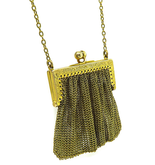Antique Gold Mesh Purse