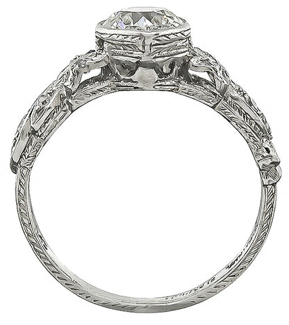 Vintage 0.85ct Diamond Engagement Ring