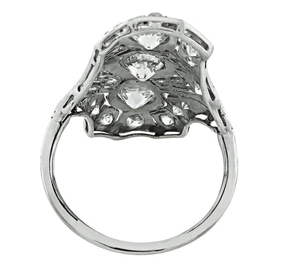 Art Deco 1.40ct Diamond Platinum Ring