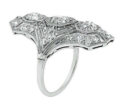 Art Deco 1.40ct Diamond Platinum Ring