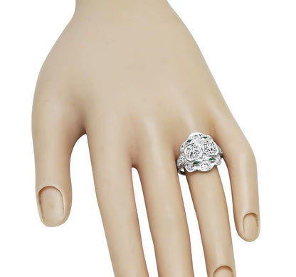 Art Deco 1.20ct Diamond 18k White Gold Ring