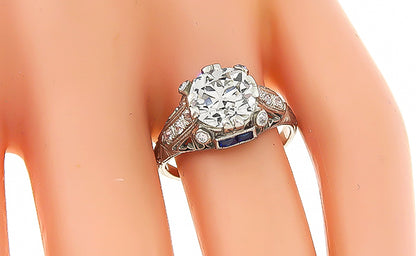 Vintage 2.12ct Diamond Engagement Ring