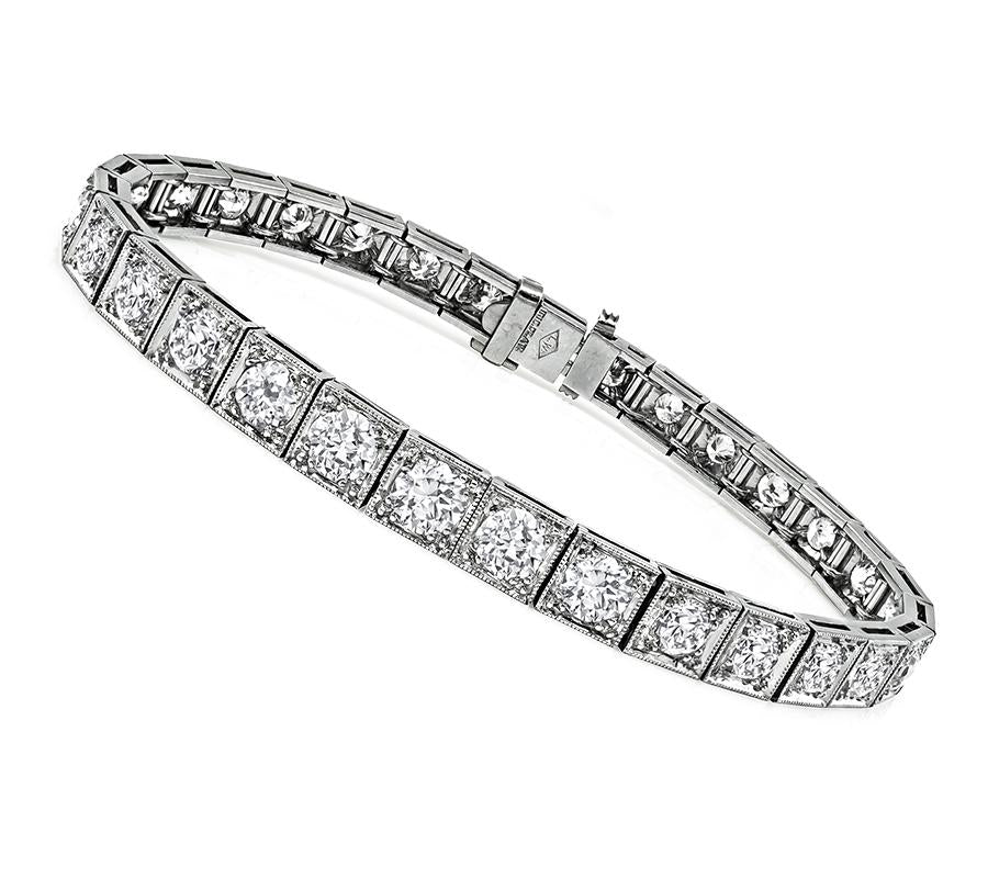 Art Deco 9.00ct Diamond Line Bracelet