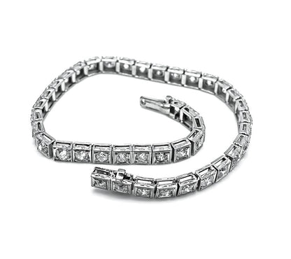 Estate 6.00ct Diamond Platinum Bracelet