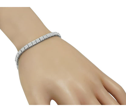 Estate 6.00ct Diamond Platinum Bracelet