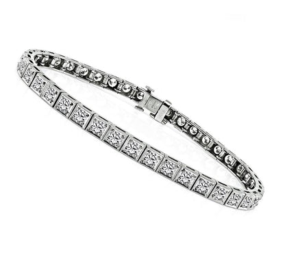 Art Deco 4.20ct Diamond Line Bracelet