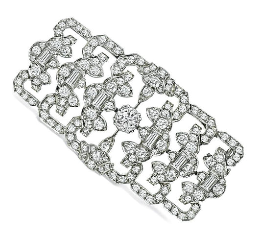 Art Deco 6.00ct Diamond Platinum Pin