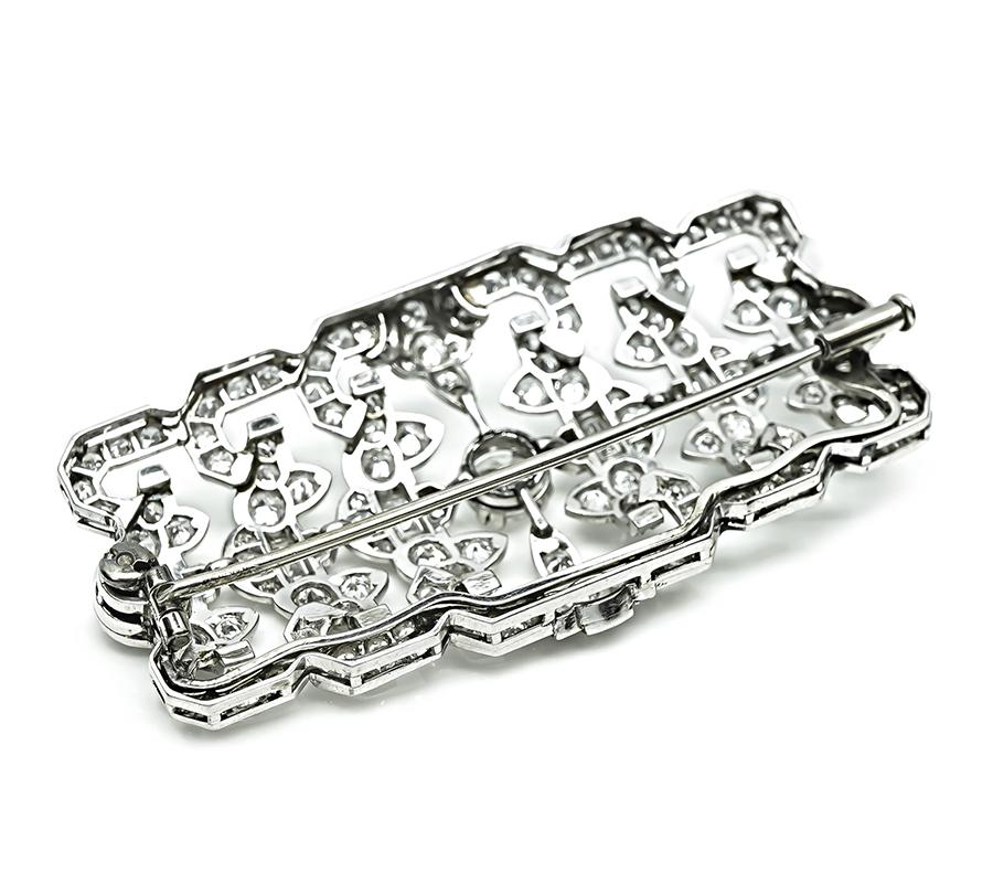 Art Deco 6.00ct Diamond Platinum Pin